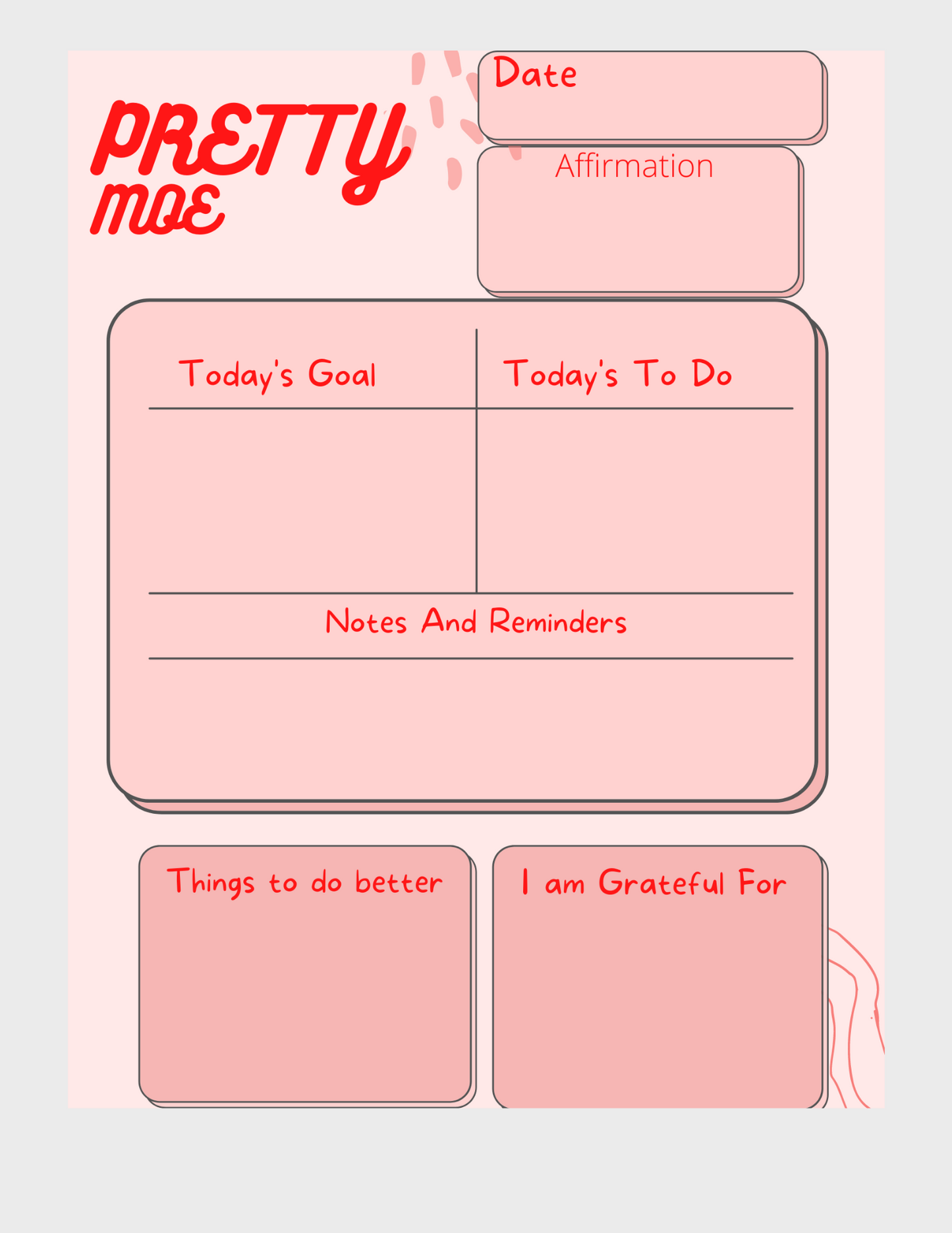 Pretty Moe Planner